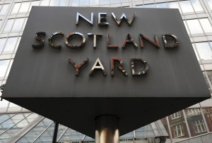 New Scotland Yard in London Sign