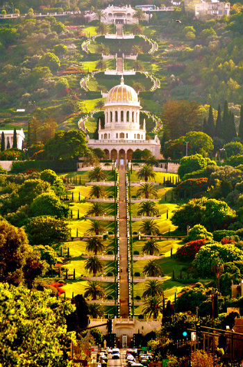 The Shrine of the Bab on Mt. Carmel in Haifa, Israel.