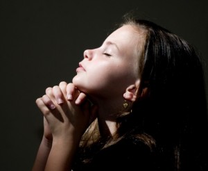 Little girl praying