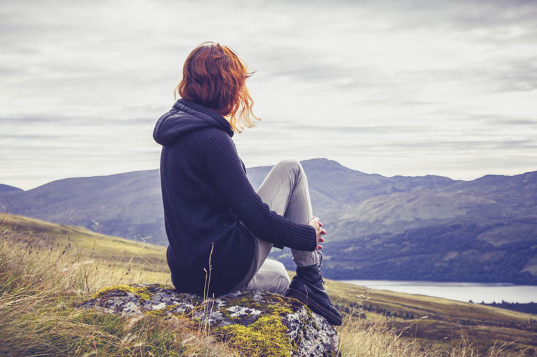 Woman meditating