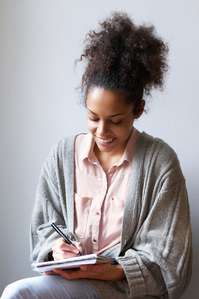 young-woman-writing