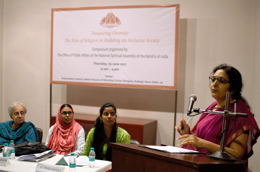 Seema Kakran, Deputy Director of Women in Security, Conflict Management, and Peace, spoke about drawing on the power of religion in conflict resolution work. 