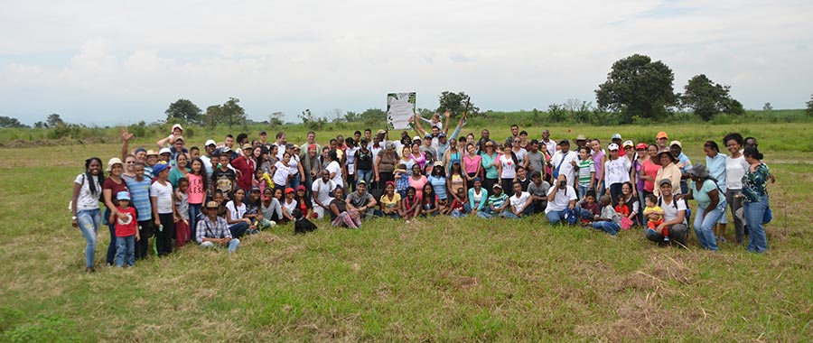 Some of the volunteers who have worked at the bosque nativo (native forest)