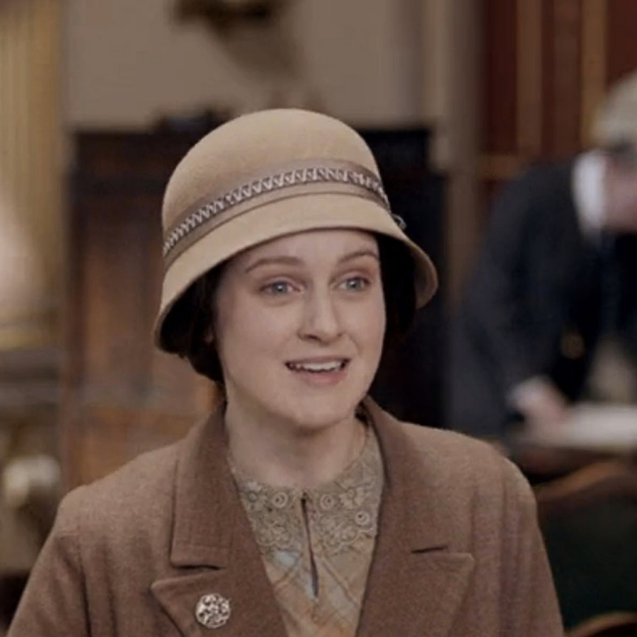 One of Sahar’s hats worn by Daisy in Downton Abbey.