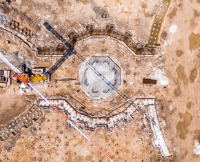 Work Presses On at the Site for the Shrine of Abdu’l-Baha