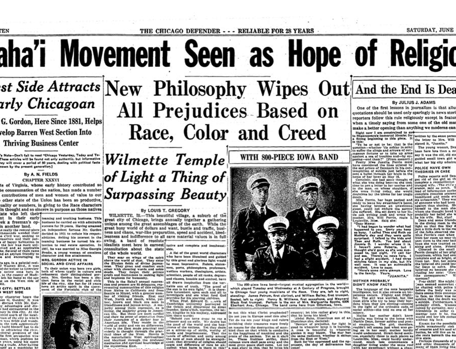 America’s Black Newspaper and the Baha’i Faith