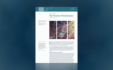 Baha’i World Publication: New Article Examines the Pursuit of Social Justice