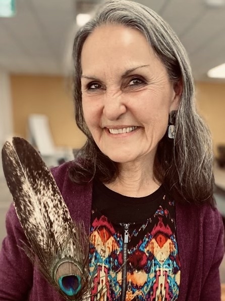 Louise Profeit-LeBlanc,  a retired National Indigenous Arts Administrator for the Canada Council of Canada and member of the Nacho N’yak Dän First Nation of central Yukon, Canada 