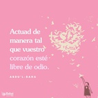 Actuad de manera tal que vuestro corazón esté libre de odio. Que vuestro corazón no se ofenda con nadie. Si alguien comete un error o daño en vuestro perjuicio, debéis perdonarlo instantáneamente. No os quejéis de otros. Absteneos de reprenderlos, y si deseáis amonestarlos o aconsejarles, hacedlo de modo que no agobie a quien lo reciba. Aplicad todos vuestros pensamientos para llevar alegría a los corazones. - #AbdulBaha ⠀ ⠀  #bahai #espiritualitdad #amor #bondad #amistad