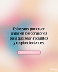 Esforzaos por crear amor en los corazones para que sean radiantes y resplandecientes. Cuando ese amor esté brillando, se difundirá por otros corazones, igual que esta luz eléctrica ilumina a su alrededor. Cuando el amor de Dios se haya establecido, todo lo demás será comprendido. - #AbdulBaha

#Bahai #Espiritualidad #Amor #Humanidad
(La promulgación de la paz universal)