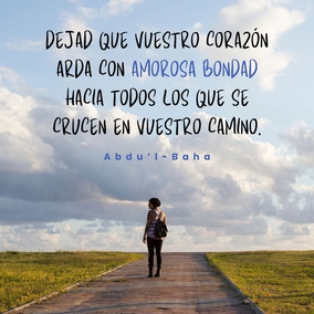 No os contentéis con mostrar amistad solo con palabras, dejad que vuestro corazón arda con amorosa bondad hacia todos los que se crucen en vuestro camino. - #AbdulBaha  #Bahai #Espiritualidad #Amistad #Bondad