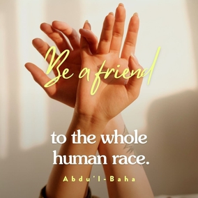 One must see in every human being only that which is worthy of praise. When this is done, one can be a friend to the whole human race. If, however, we look at people from the standpoint of their faults, then being a friend to them is a formidable task. - #AbdulBaha⠀
⠀
#bahai #spirituality #friendship #worldunity #humanity ⠀
(Selections From the Writings of ‘Abdu’l-Bahá)⠀