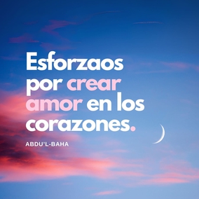 Esforzaos por crear amor en los corazones para que sean radiantes y resplandecientes. Cuando ese amor esté brillando, se difundirá por otros corazones, igual que esta luz eléctrica ilumina a su alrededor. Cuando el amor de Dios se haya establecido, todo lo demás será comprendido. - #AbdulBaha  #Bahai #Espiritualidad #Amor #Humanidad
(La promulgación de la paz universal)