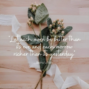 Let each morn be better than its eve and each morrow richer than its yesterday. Man’s merit lieth in service and virtue and not in pageantry of wealth and riches. - Baha’u’llah  #bahai #spiritualgrowth #spirituality
