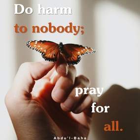 Do harm to nobody; pray for all; try to make your light shine in the world and let your banner fly high in the Heavens. The beautiful perfume of your noble lives will permeate everywhere. The light of truth kindled in your hearts will shine out to the distant horizon! - Abdu’l-Baha⠀  #bahai #spirituality #love #prayer (Paris Talks)