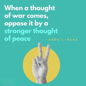 I charge you all that each one of you concentrate all the thoughts of your heart on love and unity. When a thought of war comes, oppose it by a stronger thought of peace. A thought of hatred must be destroyed by a more powerful thought of love. Thoughts of war bring destruction to all harmony, well-being, restfulness and content. Thoughts of love are constructive of brotherhood, peace, friendship, and happiness - #AbdulBaha  #bahai #spirituality #love #kindness friendship 
(Paris Talks)