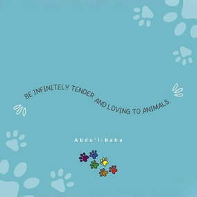 ... is it essential that ye show forth the utmost consideration to the animal, and that ye be even kinder to him than to your fellow man.⠀ Train your children from their earliest days to be infinitely tender and loving to animals. If an animal be sick, let the children try to heal it, if it be hungry, let them feed it, if thirsty, let them quench its thirst, if weary, let them see that it rests. - #AbdulBaha⠀ ⠀  #bahai #animals #lovetoanimals 
 (Selections From the Writings of ‘Abdu’l-Bahá)