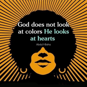 The heart is important. If the heart is pure, white or black or any color makes no difference. God does not look at colors; He looks at the hearts. - #AbdulBaha⠀ ⠀  #bahai #race #humanity #oneness #unity