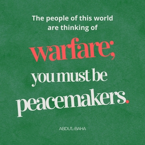 I admonish you that you must strive throughout the human world to diffuse the light of love. The people of this world are thinking of warfare; you must be peacemakers. The nations are self-centered; you must be thoughtful of others rather than yourselves. They are neglectful; you must be mindful. - #AbdulBaha  #Bahai #Spirituality #Humanity #Peace
(The Promulgation of Universal Peace)