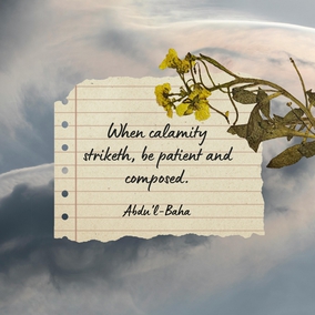 When calamity striketh, be ye patient and composed. However afflictive your sufferings may be, stay ye undisturbed, and with perfect confidence in the abounding grace of God, brave ye the tempest of tribulations and fiery ordeals. - #AbdulBaha⠀
⠀
#bahai #spirituality #difficulties⠀
Selections From the Writings of ‘Abdu’l-Bahá