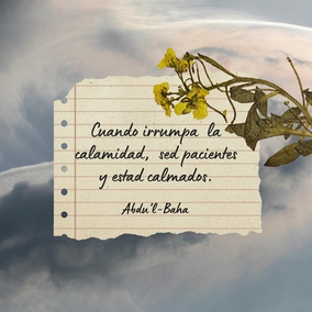 Recuerda en todo momento y en todo lugar que Dios es fiel y no lo pongas en duda. Ten paciencia aunque te sobrevengan las calamidades. Aún más, ¡no temas! Sé firme... como una montaña inamovible, inmutable en tu firmeza. - Baha'u'llah  #Bahai #Espiritualidad #Pruebas
(