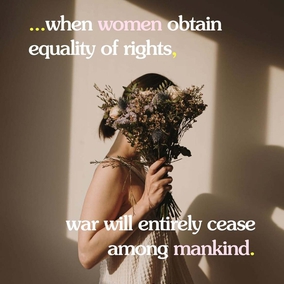 Equality between men and women is conducive to the abolition of warfare for the reason that women will never be willing to sanction it. Mothers will not give their sons as sacrifices upon the battlefield after twenty years of anxiety and loving devotion in rearing them from infancy, no matter what cause they are called upon to defend. There is no doubt that when women obtain equality of rights, war will entirely cease among mankind. - #AbdulBaha #Bahai #Spirituality #Women #Peace